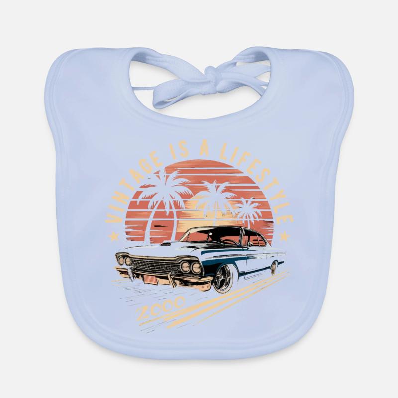 Vintage 2000 Retro Oldtimer Legendär seit 2000 Baby Bio-Lätzchen