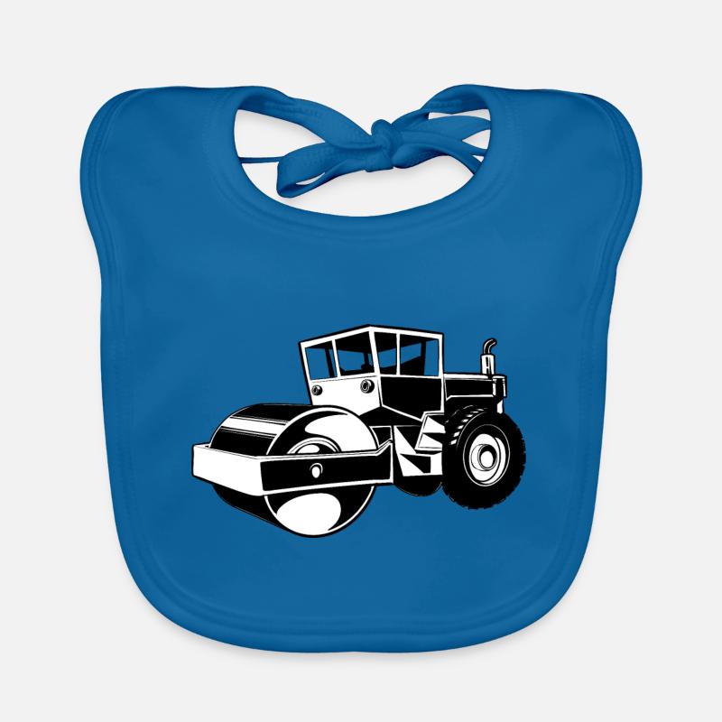 Road roller Organic Baby Bibs