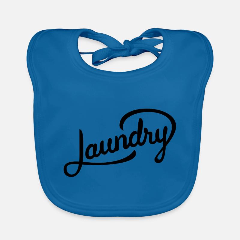 Funny lettering for laundry Organic Baby Bibs