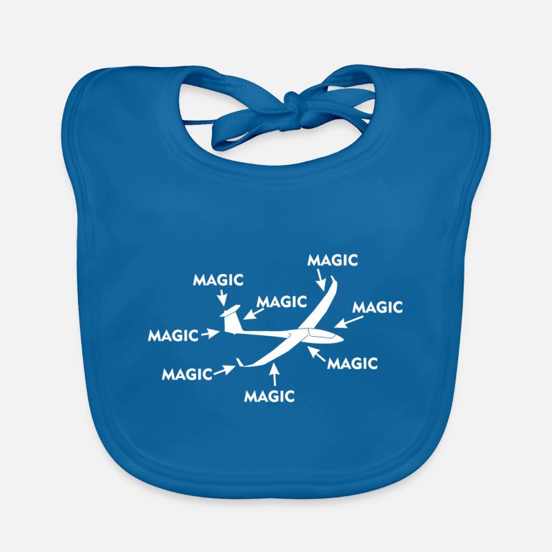 Magic Glider Glider Glider Pilot Fly Organic Baby Bibs