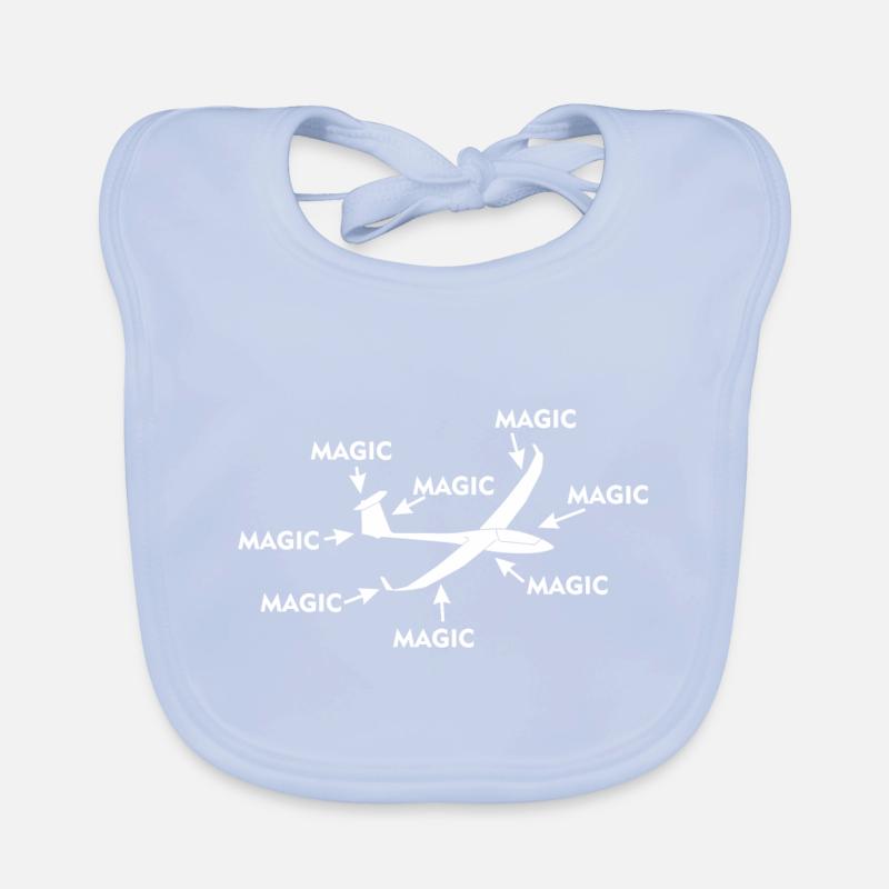 Magic Glider Glider Glider Pilot Fly Organic Baby Bibs