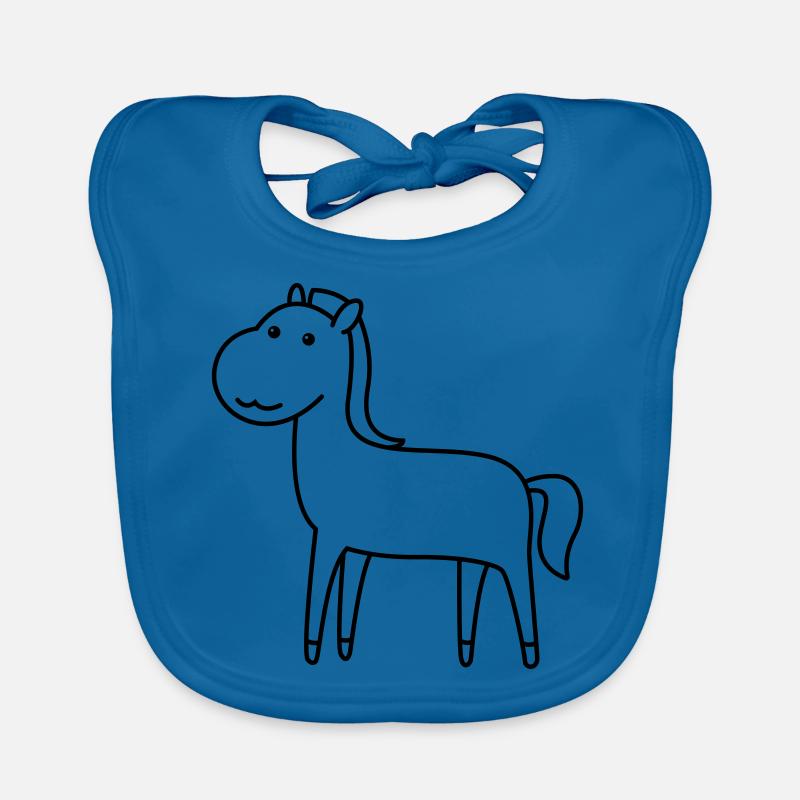 Pferd Comic Tier Baby Bio-Lätzchen