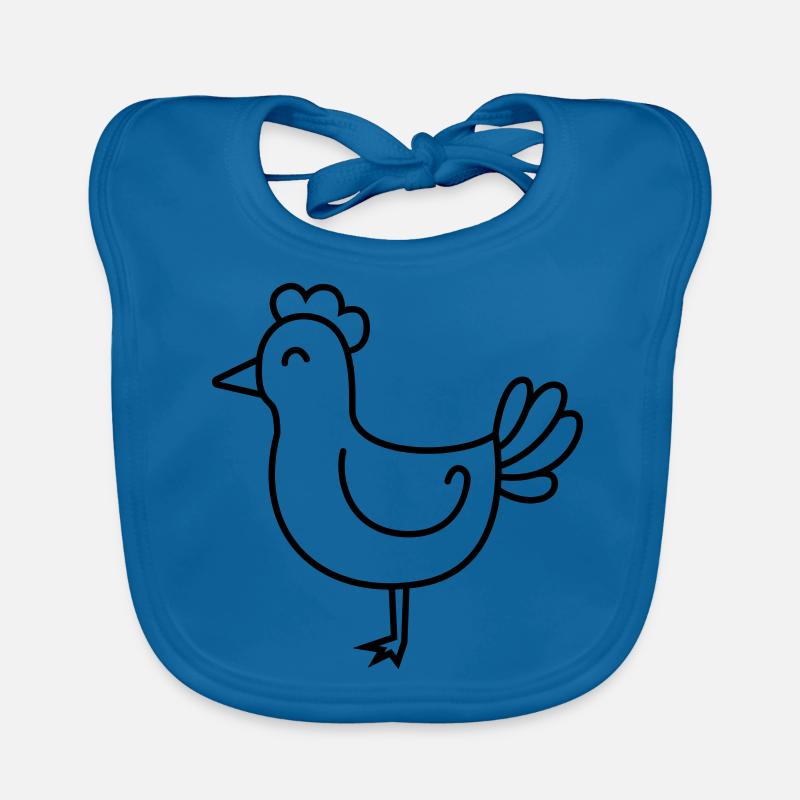 Huhn Comic Tier Baby Bio-Lätzchen