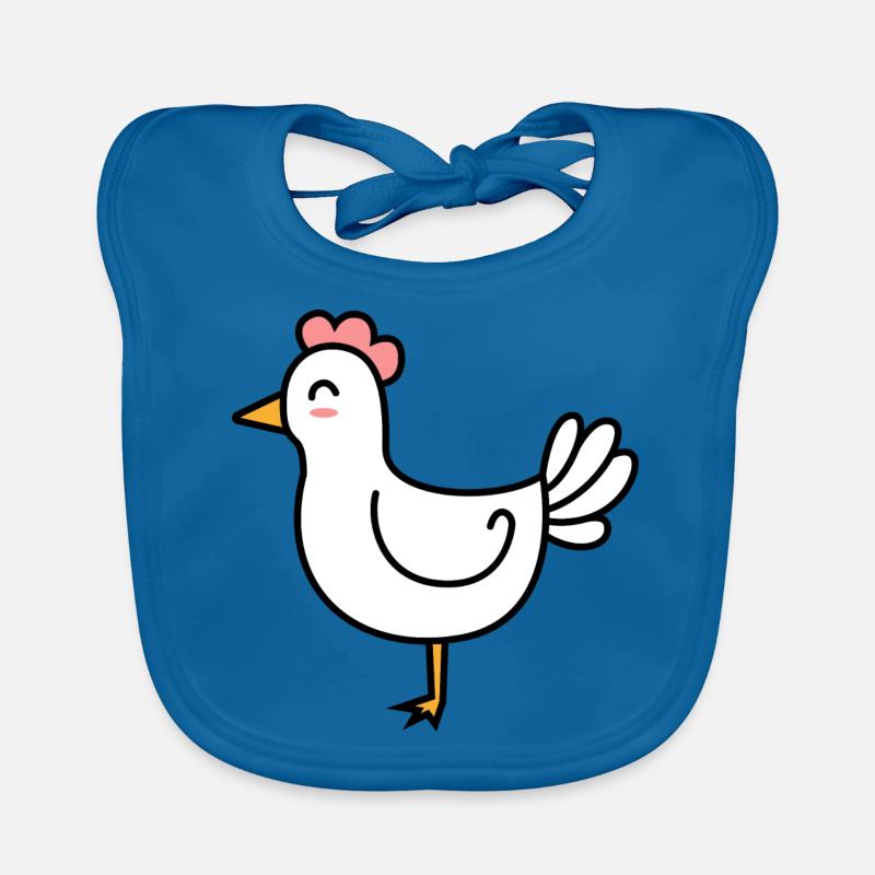 Huhn Comic Tier Baby Bio-Lätzchen