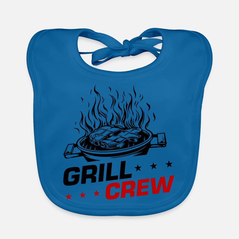 Grill Crew Grilling Organic Baby Bibs
