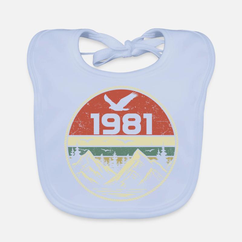 Vintage 1981 Classique 1981 rétro 1981 Cadeau 1981 Bavoir bio Bébé