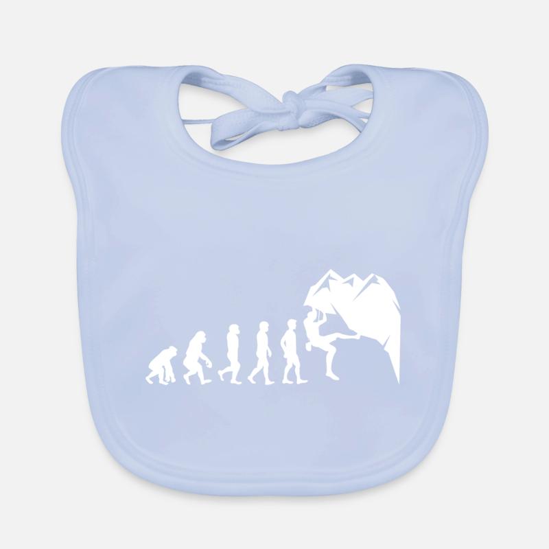 Rock Climbing Bouldering Wall Climber Evolution Organic Baby Bibs