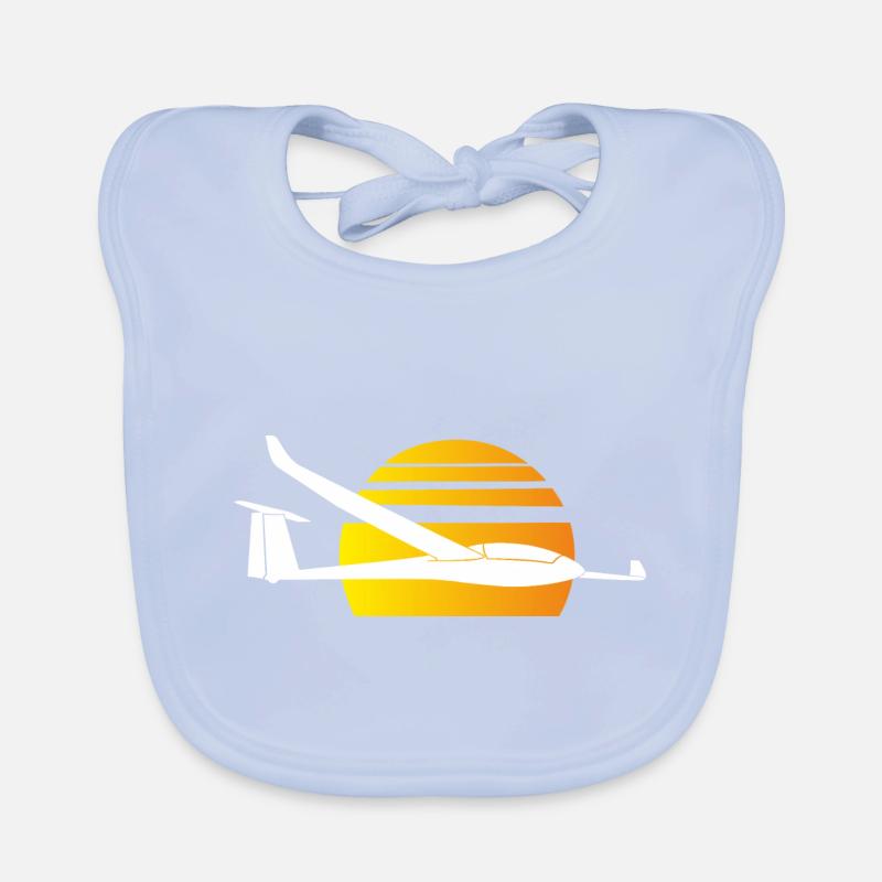 Sun glider pilot gliding glider Organic Baby Bibs