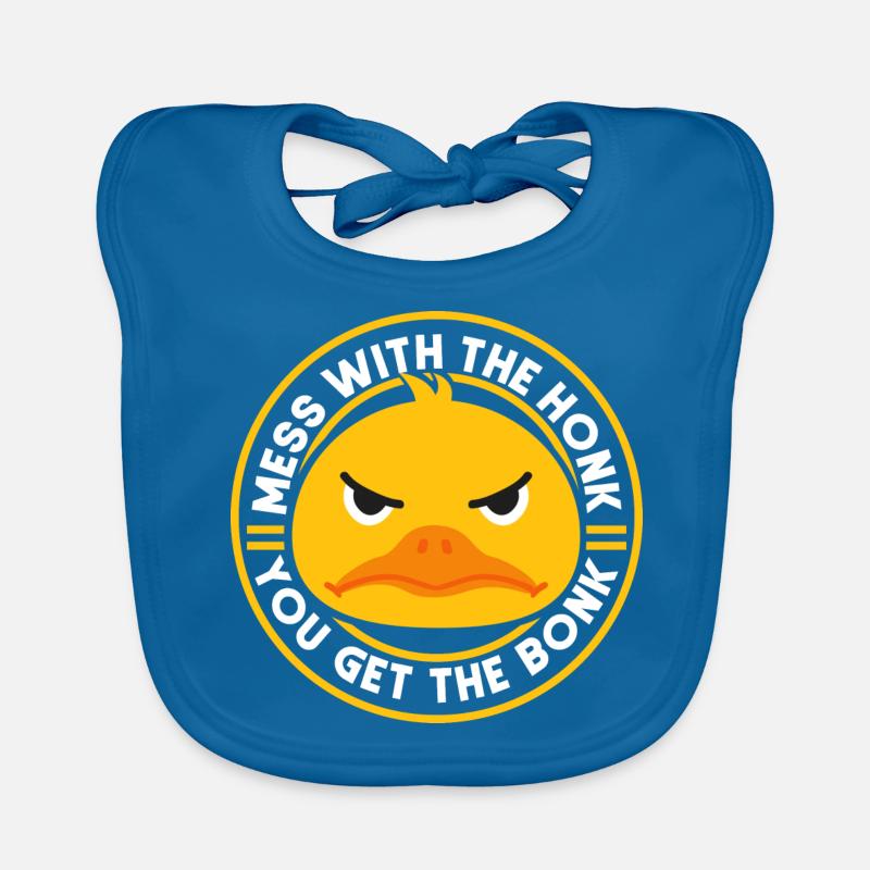 Canard - Bavoir bio Bébé - bleu paon