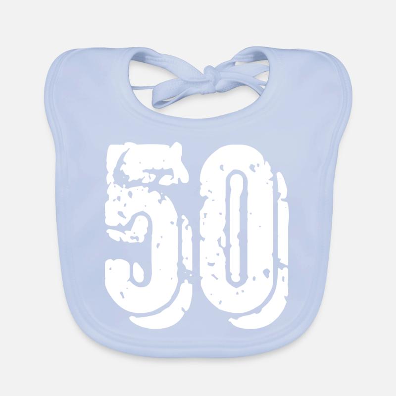 50 number jersey Organic Baby Bibs