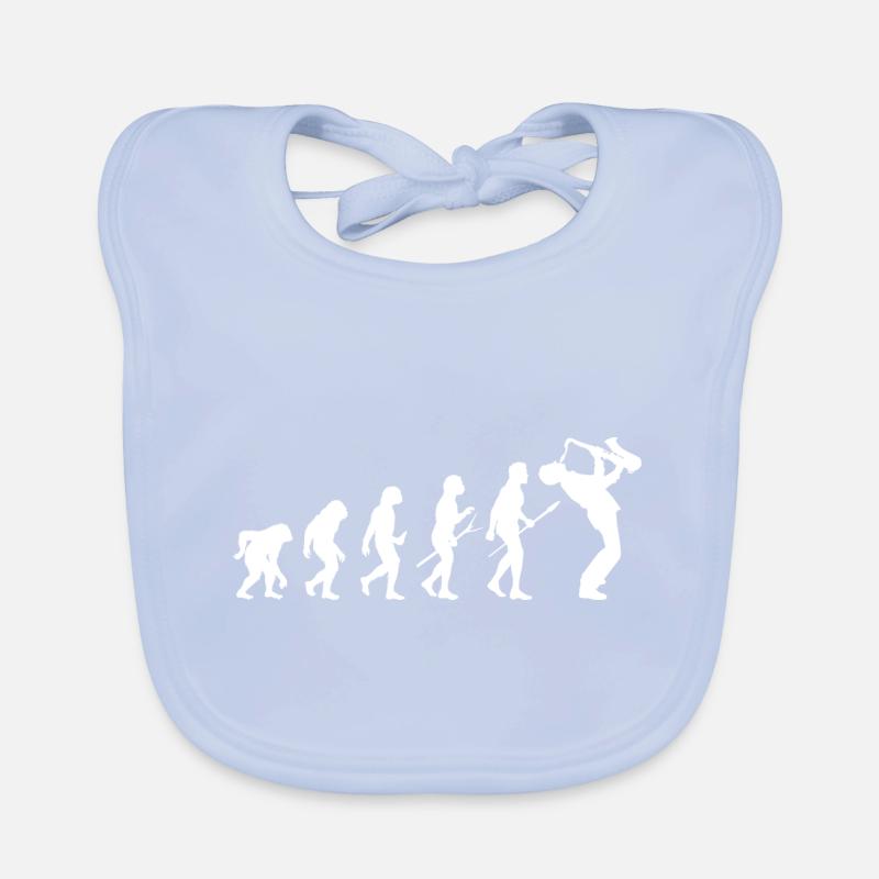 Saxophon Saxophonist Saxophonist Evolution Funny Baby Bio-Lätzchen