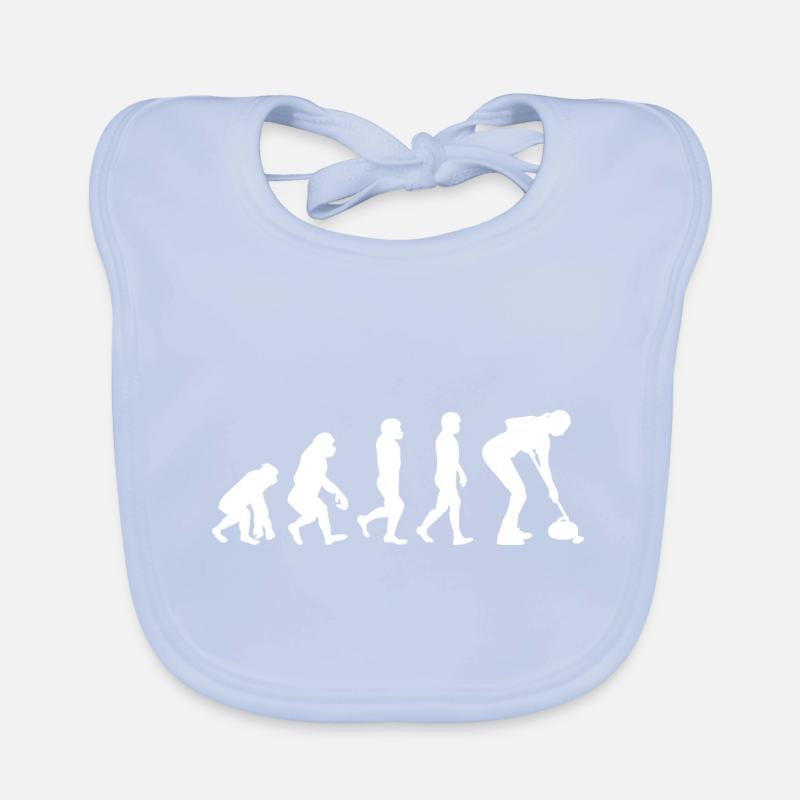 Curling Kehrfächer Winter Eissport Evolution Baby Bio-Lätzchen