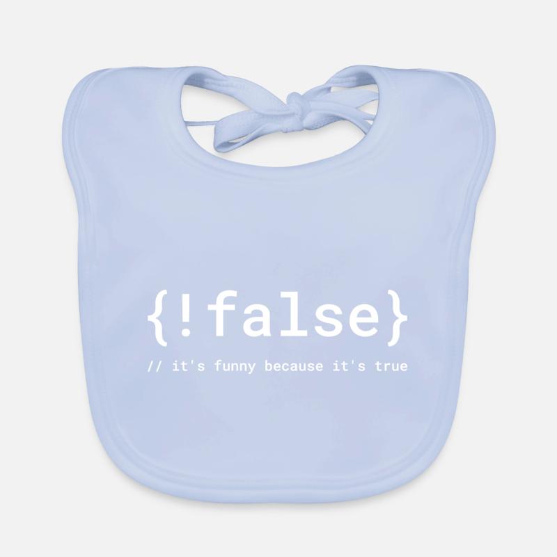 Code Humor Tee : La Blague Logique Bavoir bio Bébé
