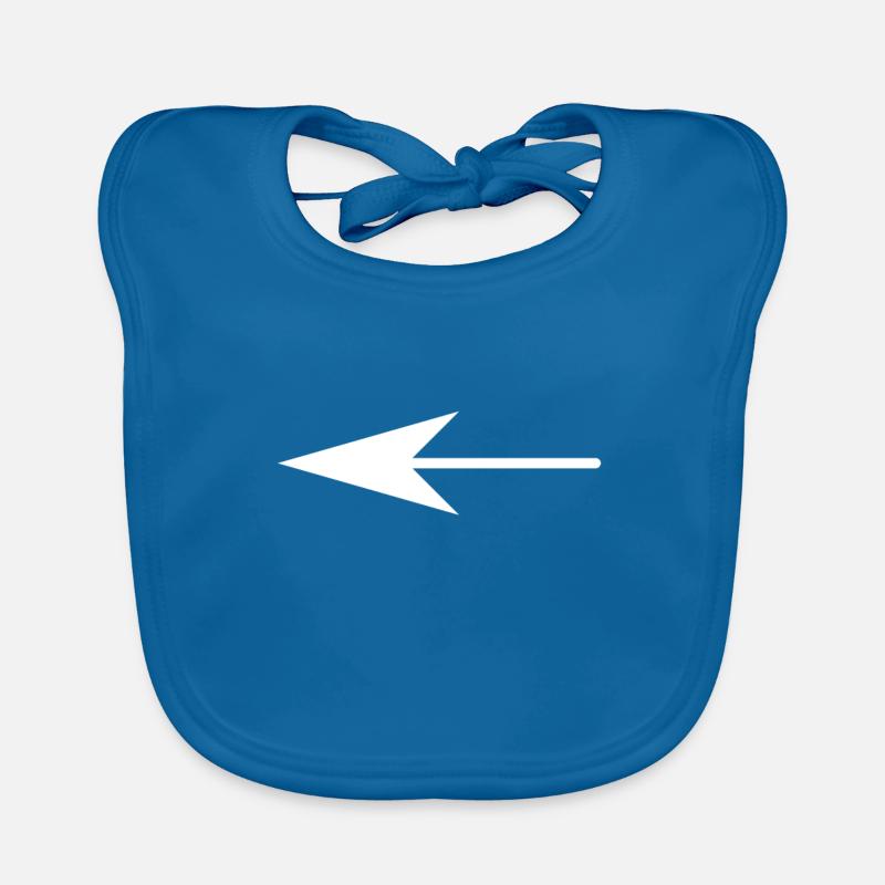 Left arrow white Organic Baby Bibs