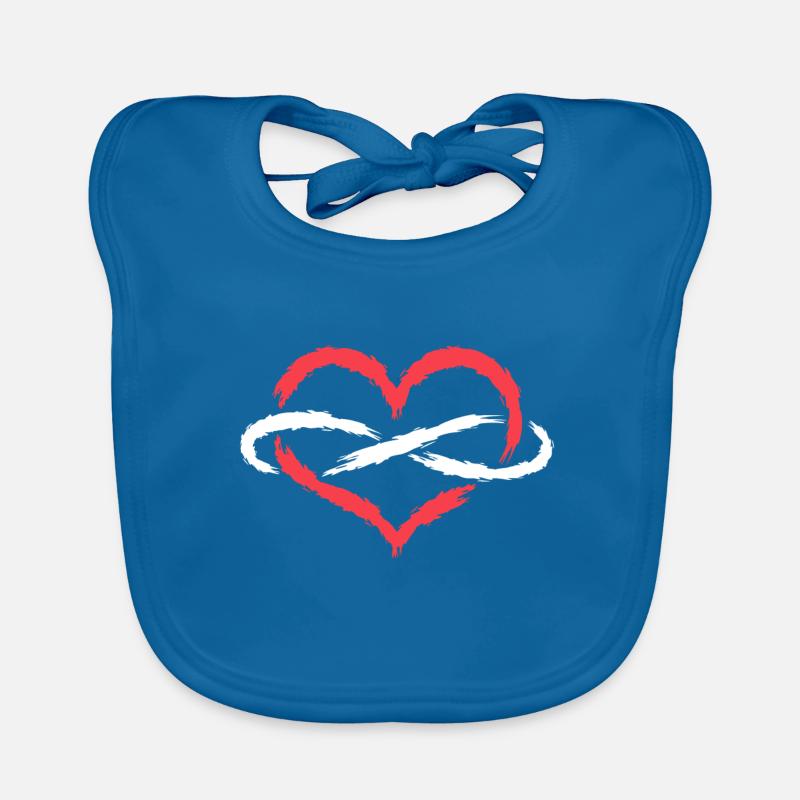 Heart infinite endless Organic Baby Bibs