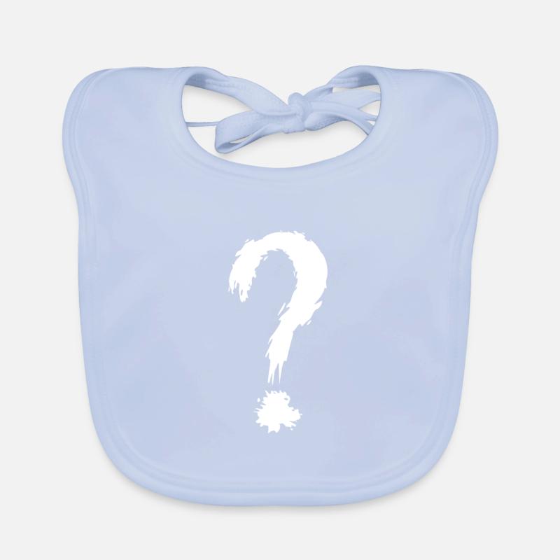 Point d'interrogation blanc Bavoir bio Bébé