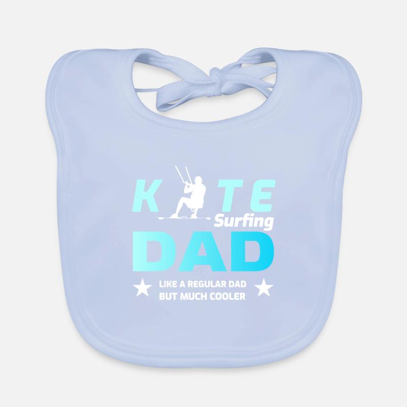 Kitesurfing Kite Kiteboard Dad fathers day Gift Organic Baby Bibs