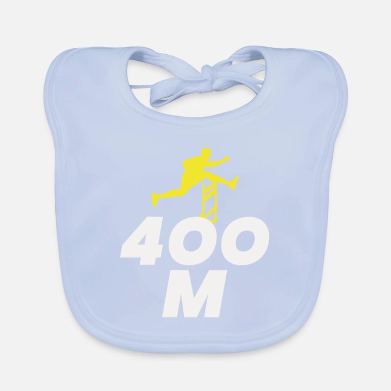 Hurdles Hurdling Hurdler Running Runner Athletes Organic Baby Bibs