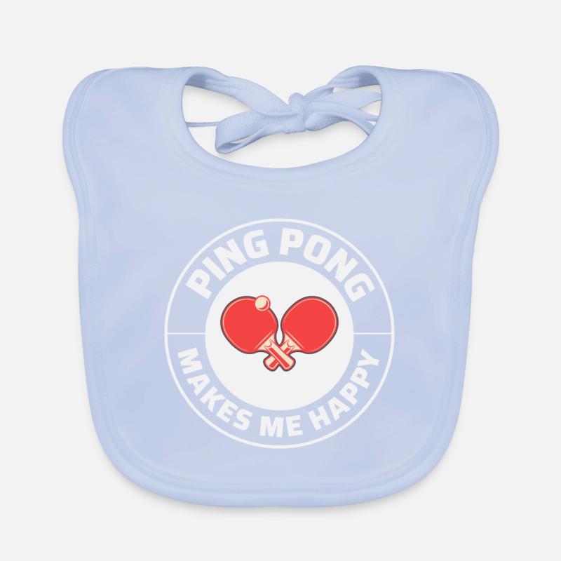 Ping Pong Master Table Tennis Coach Paddle Player Organic Baby Bibs