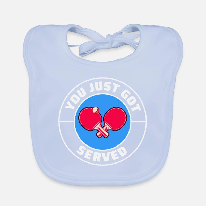 Ping Pong Master Table Tennis Coach Paddle Player Organic Baby Bibs