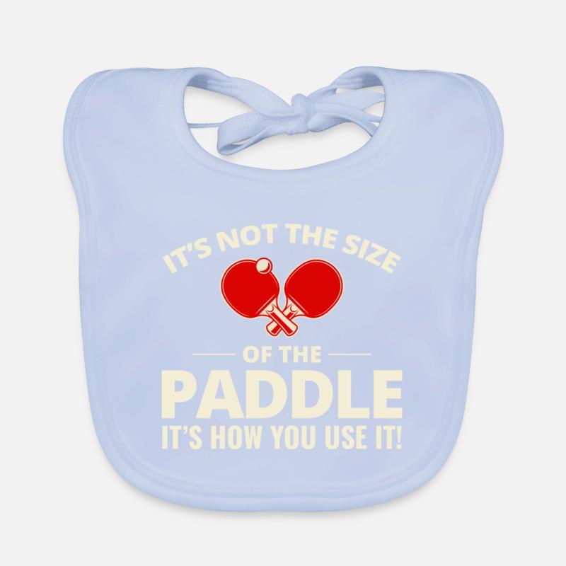 Ping Pong Master Table Tennis Coach Paddle Player Organic Baby Bibs