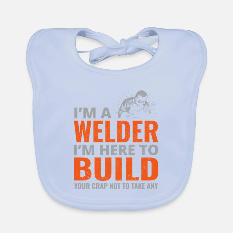 Weld Welding Welder Metal Construction Ironworker Organic Baby Bibs