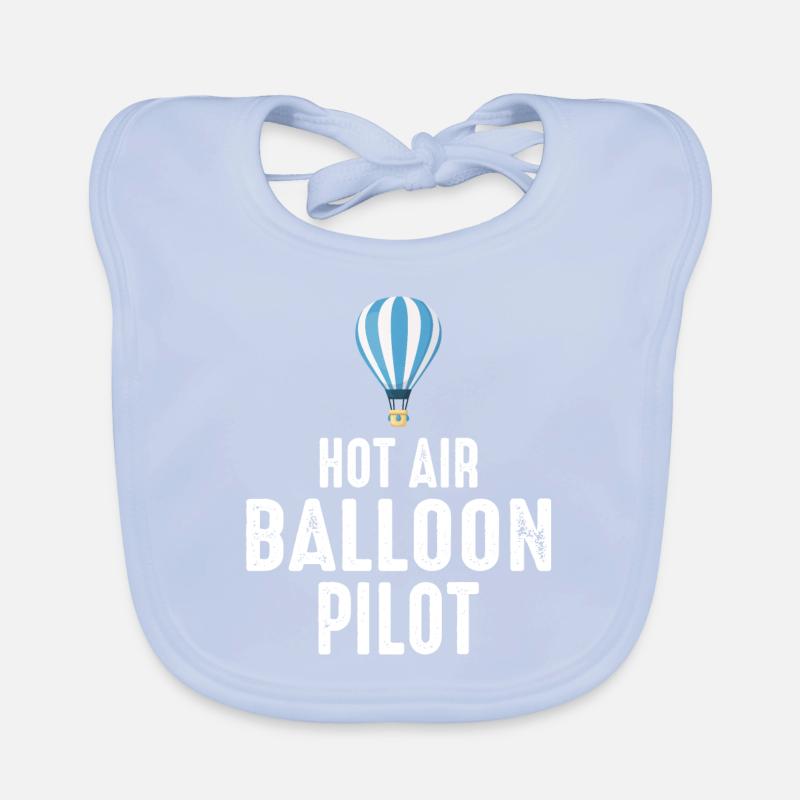 Heißluftballonfahrt Trichter Ballon Pilot Ballonfahrer Baby Bio-Lätzchen