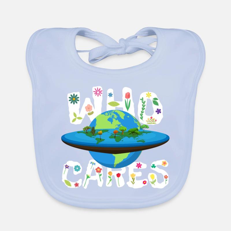 Planet Erde flach oder rund Baby Bio-Lätzchen