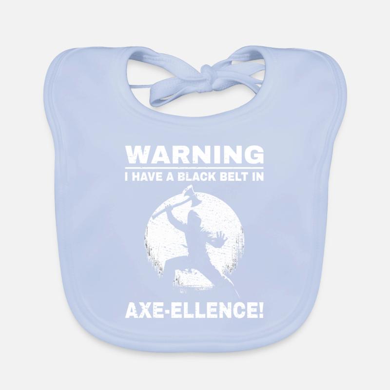 Axt Werfen Ninja Axt Werfer Schwarzgurt Lustig Baby Bio-Lätzchen