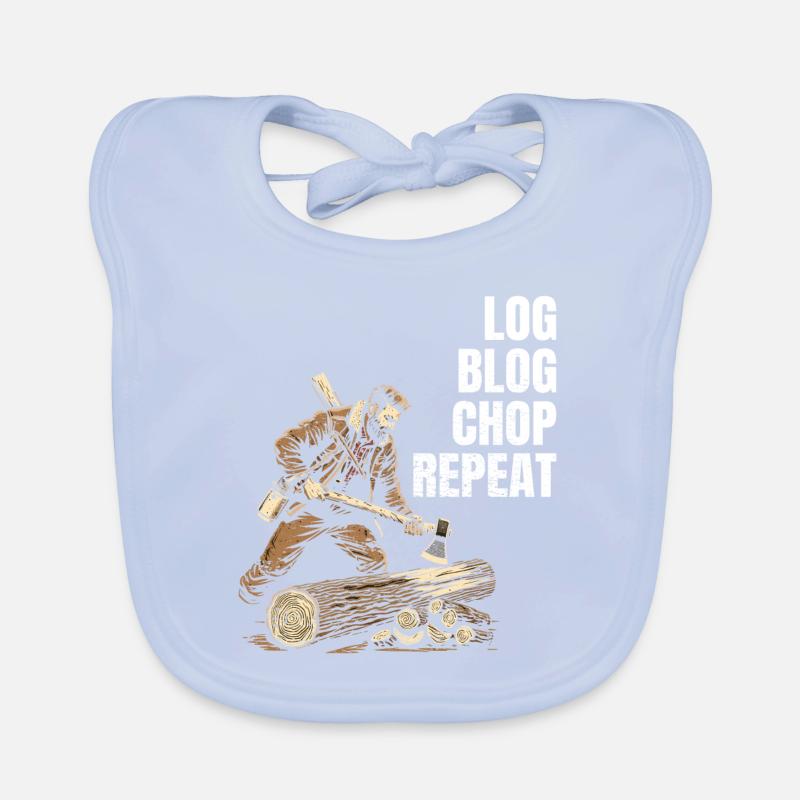 Lumberjack Woodworker Woodcutter Axe Logger Funny Organic Baby Bibs