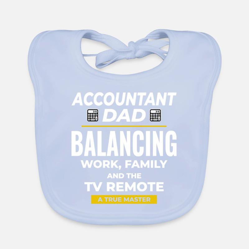 Comptable Papa Comptabilité Finance Financier Drôle Bavoir bio Bébé
