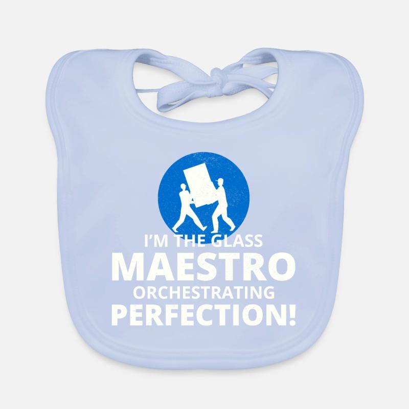 Glazier Window Glass Fitting Fitter Glasswork Organic Baby Bibs