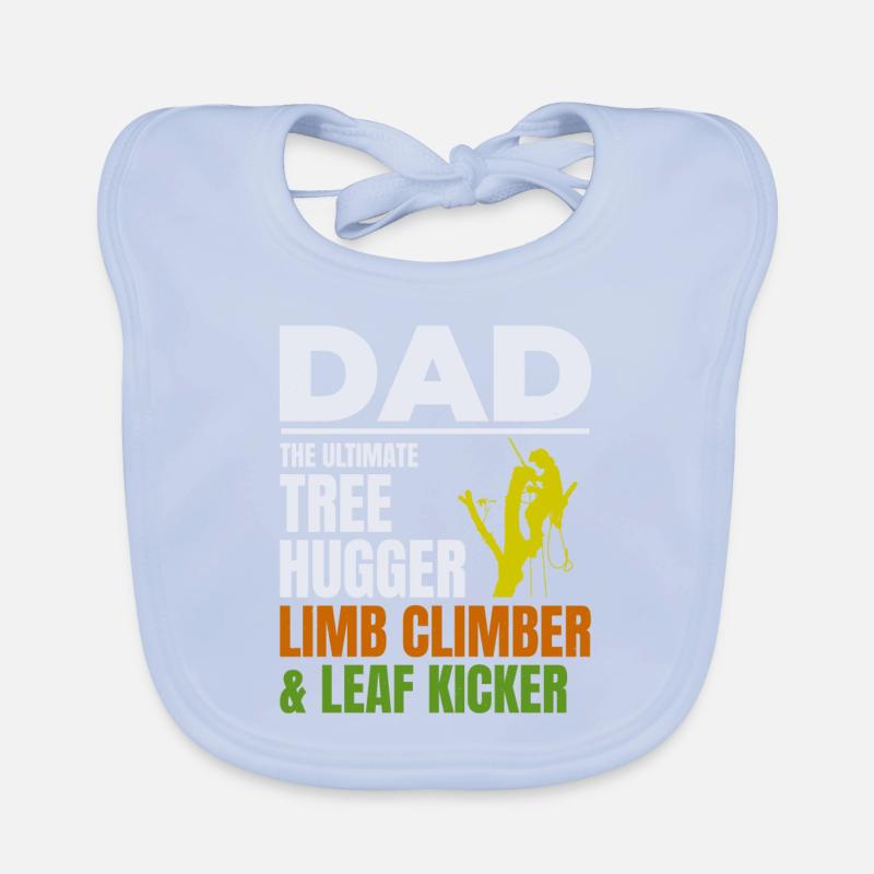 Arborist Dad Tree Surgeon Climber Climbing Trimmer Organic Baby Bibs