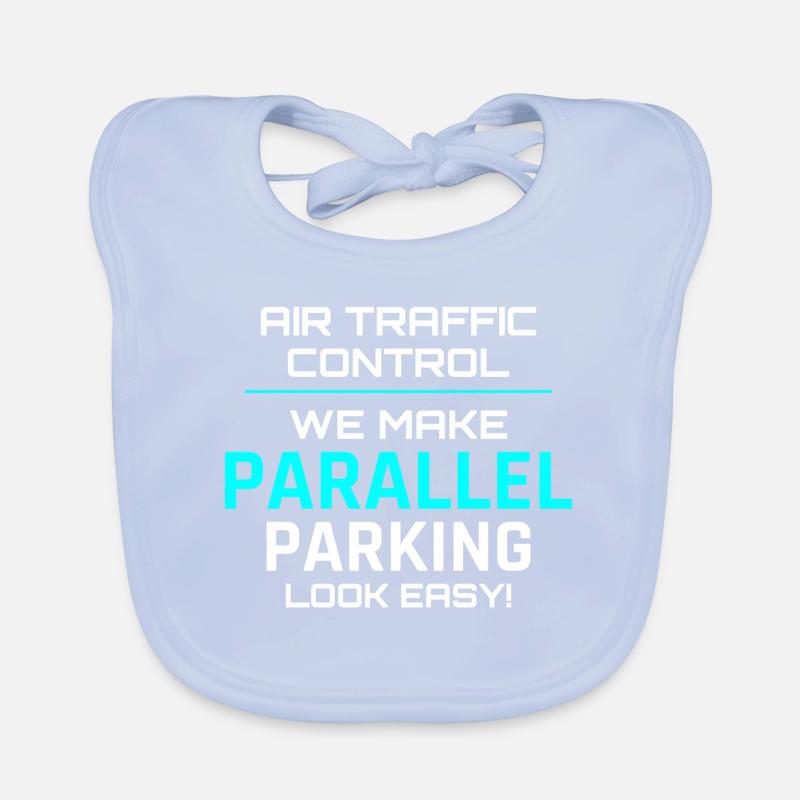 Air Traffic Controller ATC Aviation Humor Airplane Organic Baby Bibs