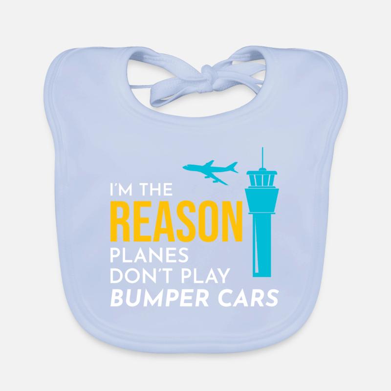 Air Traffic Controller ATC Aviation Humor Airplane Organic Baby Bibs