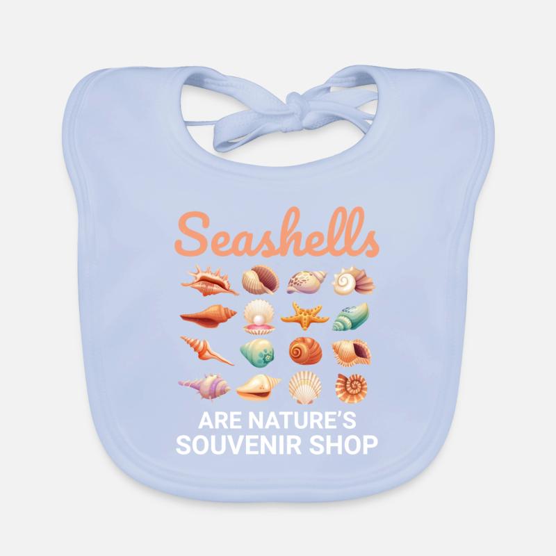 Coquillages Collector Beachcomber Sea Shell Ocean Bavoir bio Bébé