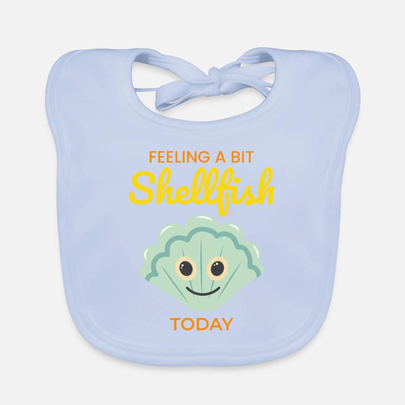 Scallop Seashells Collector Beachcomber Shellfish Organic Baby Bibs