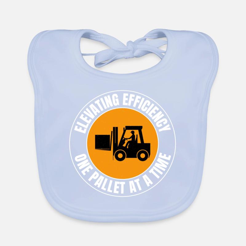 Forklift Operator Heavy Equipment Driver Funny Organic Baby Bibs