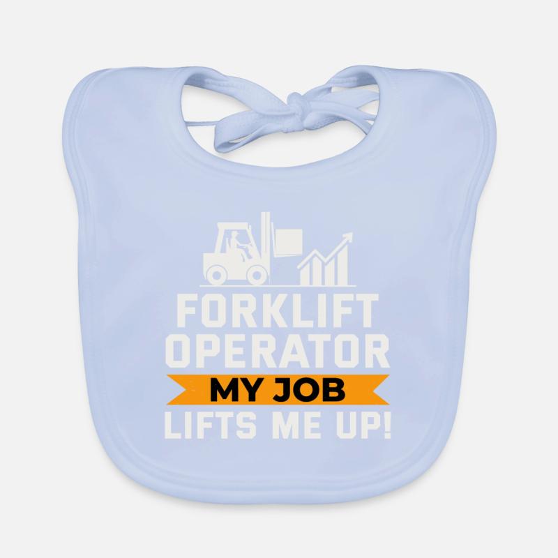Forklift Operator Heavy Equipment Driver Funny Organic Baby Bibs