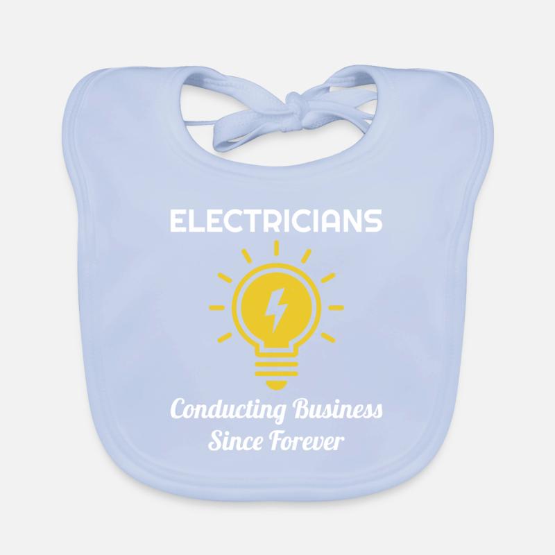 Electrician Humor Electrical Technician Engineer Organic Baby Bibs