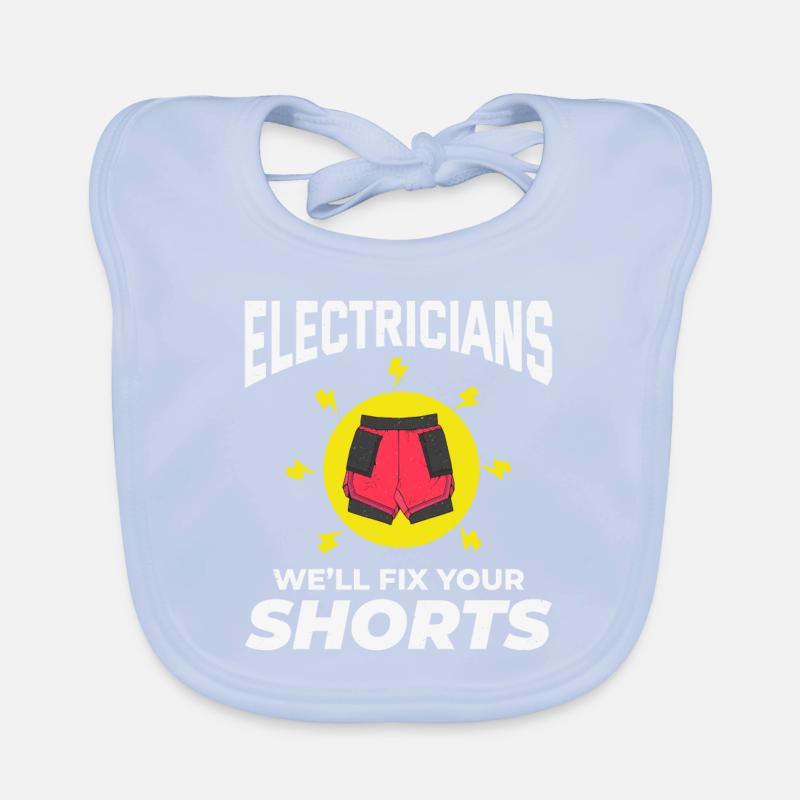 Electrician Humor Electrical Technician Engineer Organic Baby Bibs