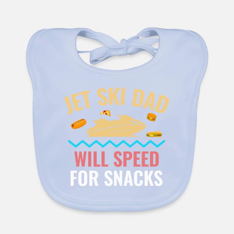 Jetski-Papa – wird für Snacks rasen Baby Bio-Lätzchen