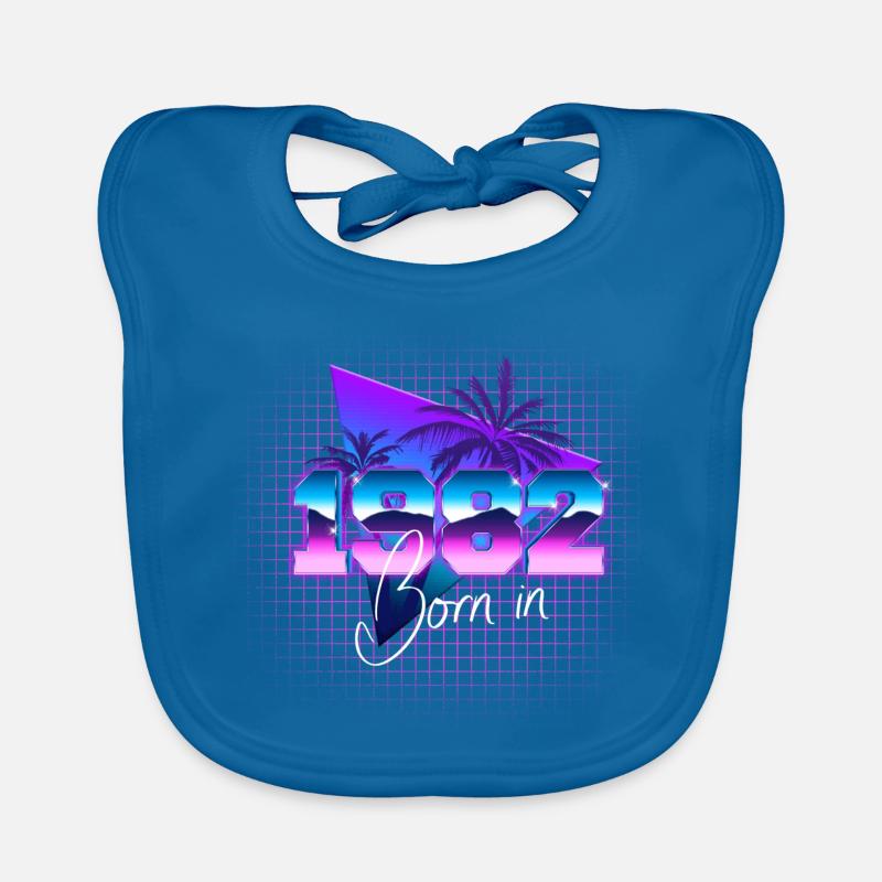 Retrowave Born in 1982 Baby Bio-Lätzchen