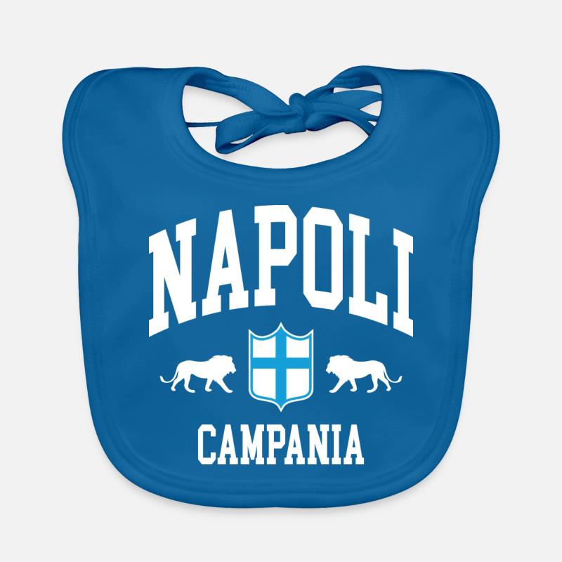 Naples - Bavoir bio Bébé - bleu paon
