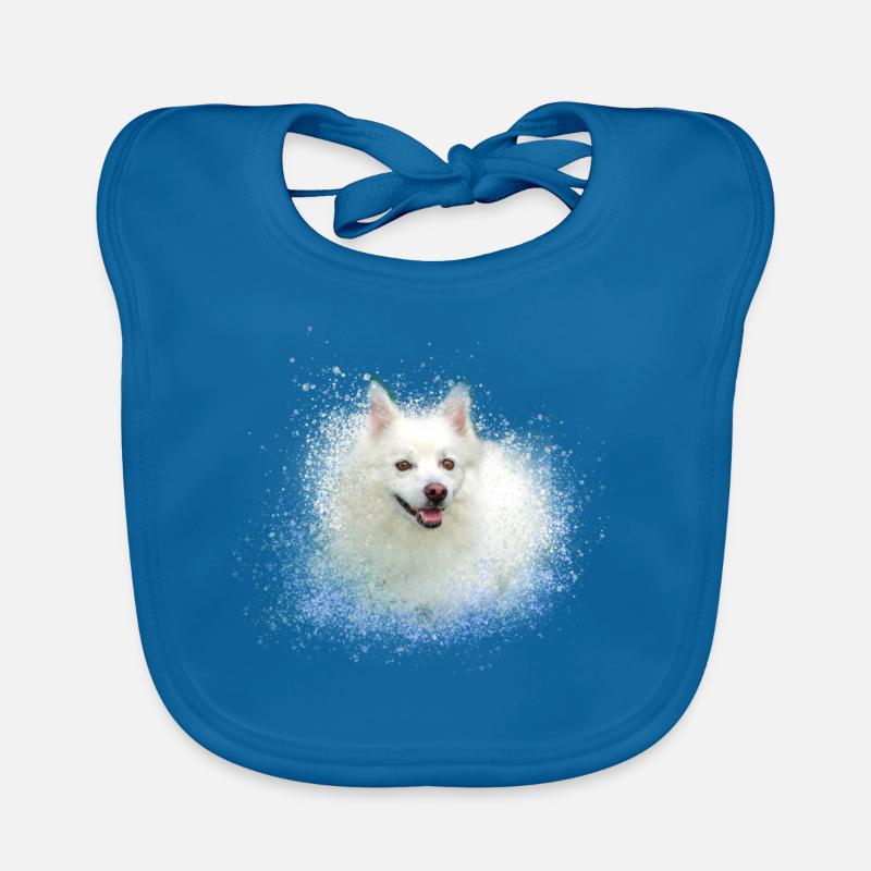 pointed,dog,graffiti,painting,dwarf Organic Baby Bibs