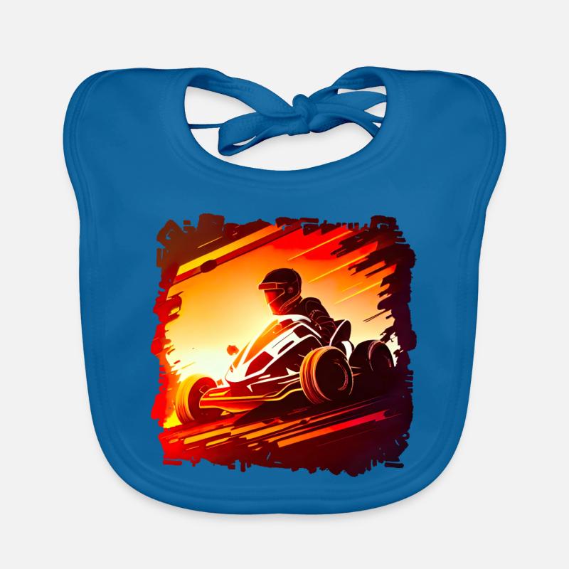 Les courses de karting sont une question de vitesse Bavoir bio Bébé