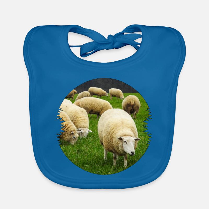 Sheep are ideal landscape conservationists Organic Baby Bibs