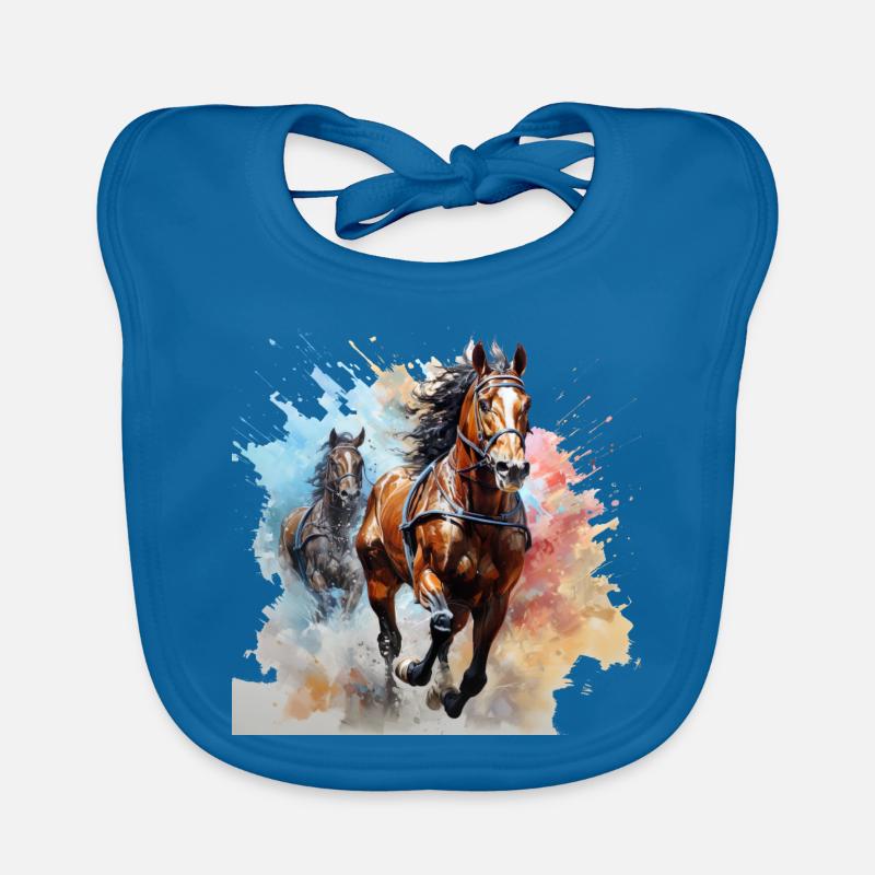 When horses race Organic Baby Bibs