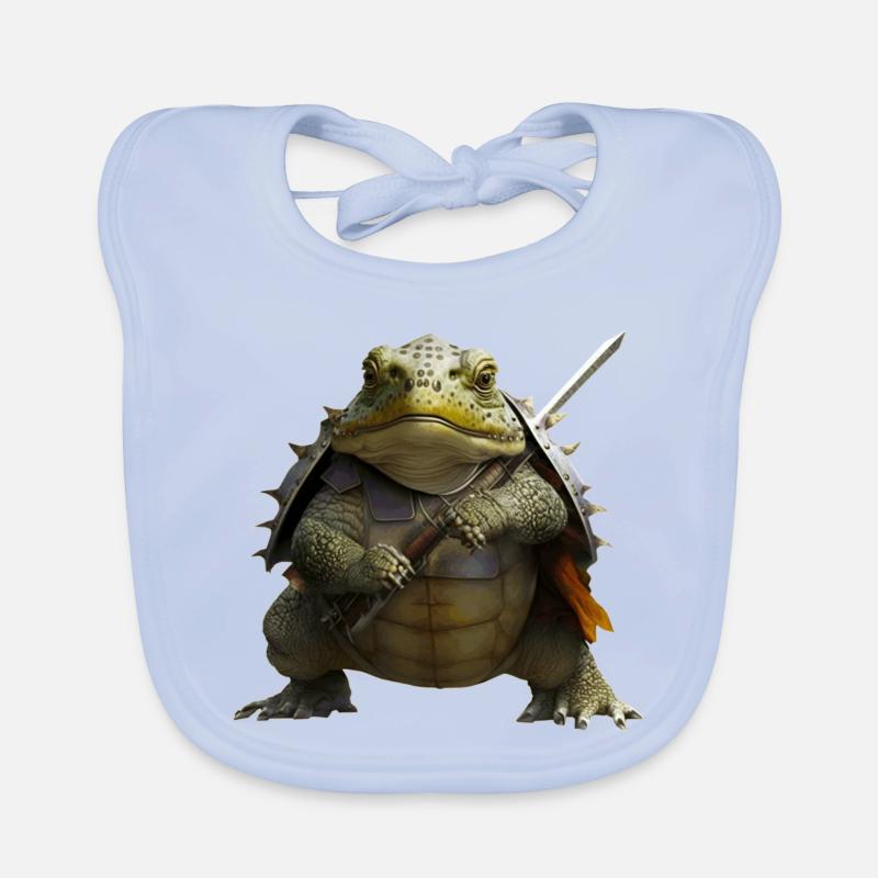 Frog in full gear Organic Baby Bibs