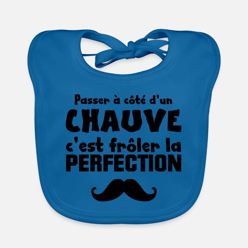 PASSER à Côté D'UN CHAUVE - Bavoir bio Bébé - bleu paon